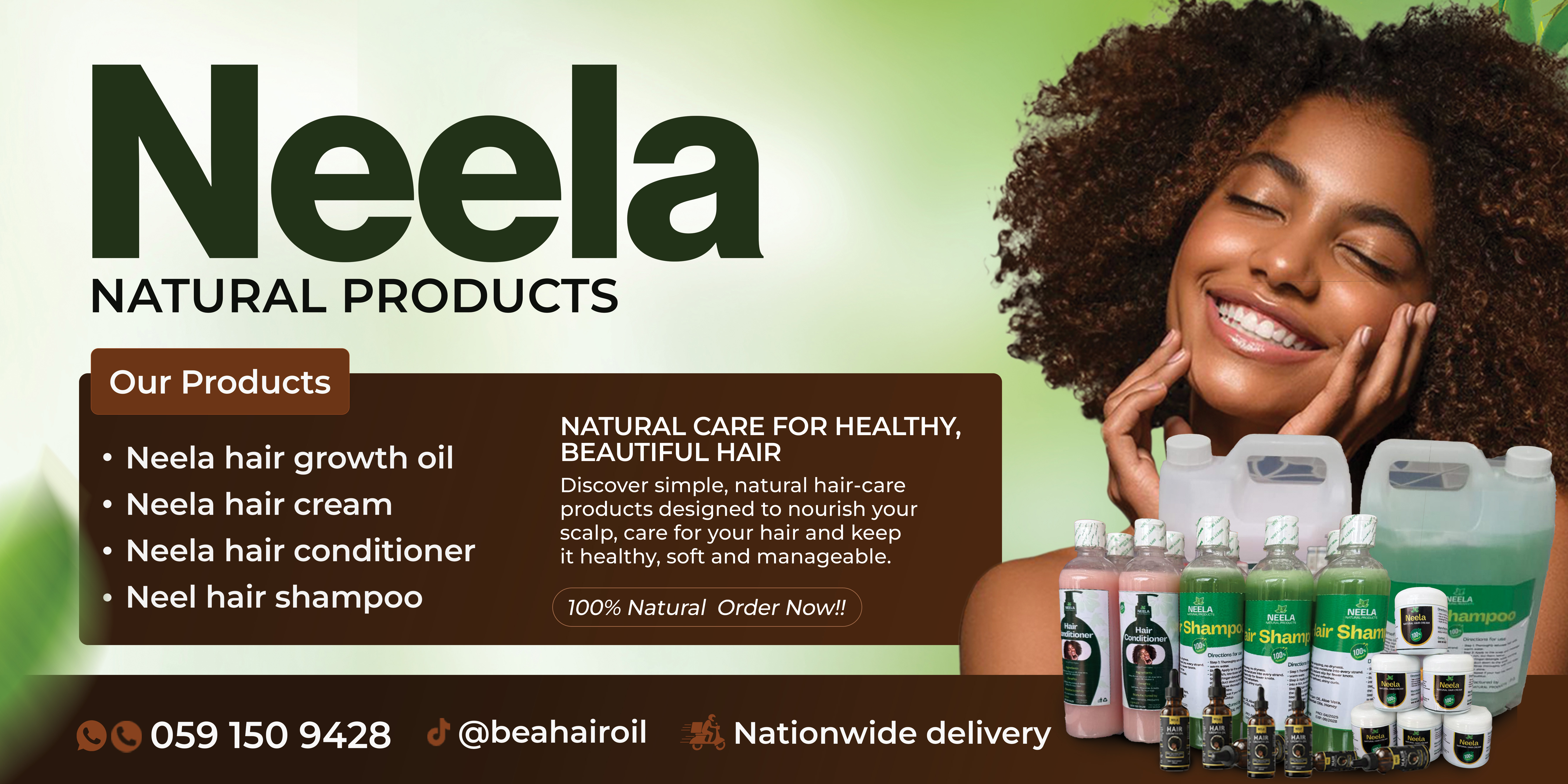 Neela natural hair growth products logo