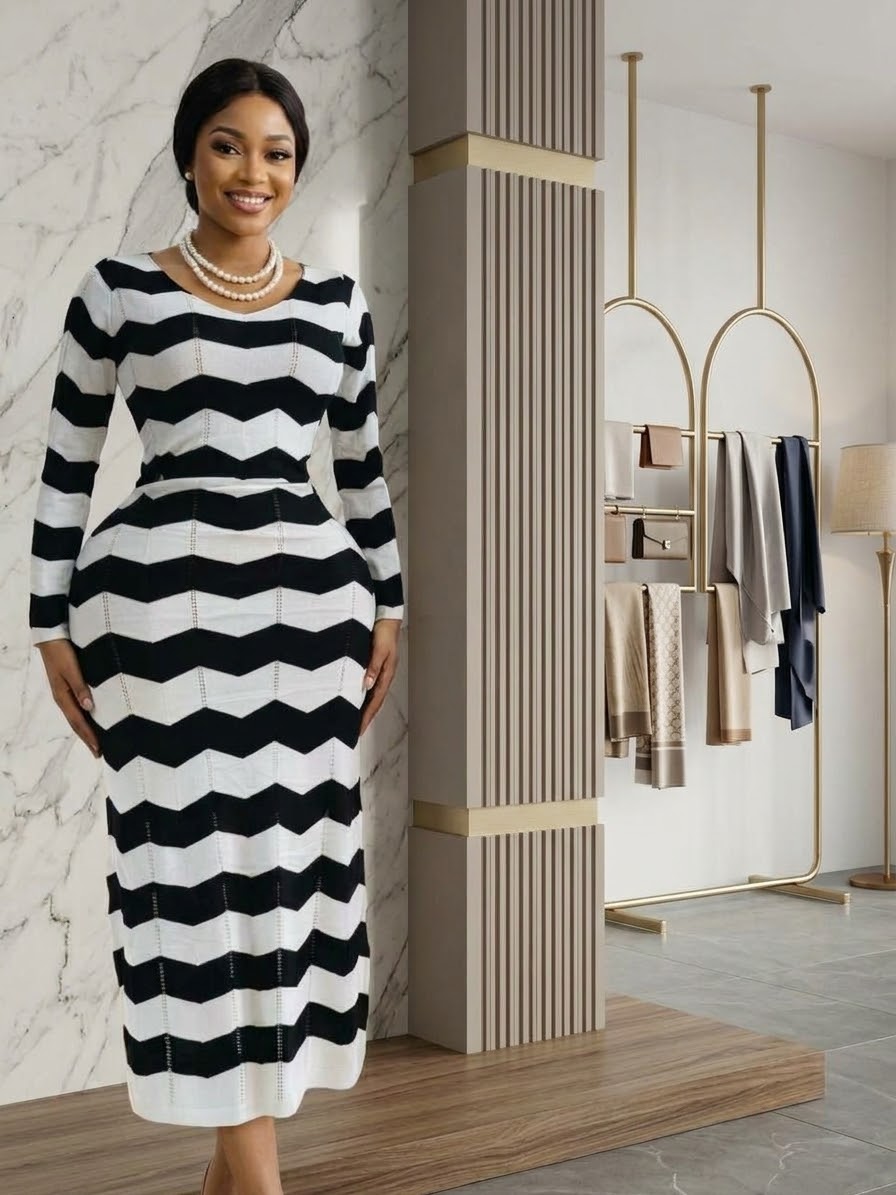Black and white dress