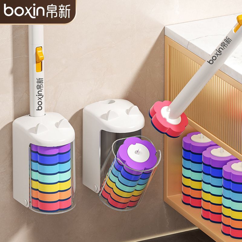Disposable toilet brush replacement head