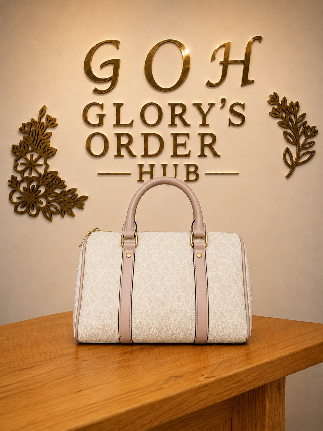 Duffle/Barrel Cream Tote Bag