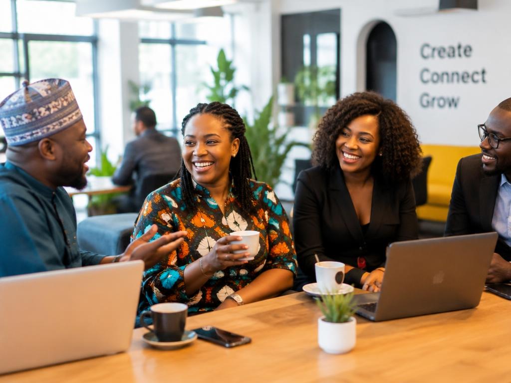 Business owners networking at a community meetup