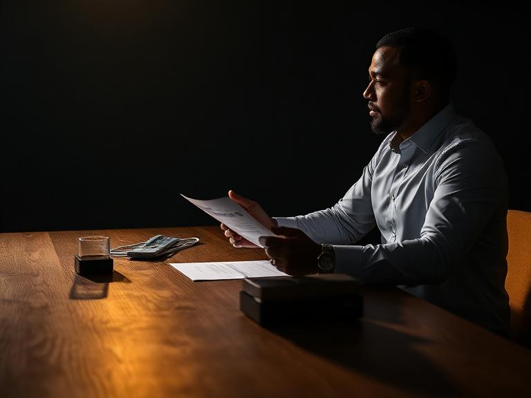 Consultant reviewing a strategy document with a client